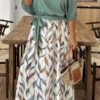 Plus Size One-Shoulder Twist-Waist Floral Dress