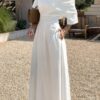 One-Shoulder Asymmetrical Full-Length Dress