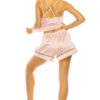 Satin PJ Short Set - Rose Satin Lounge Set