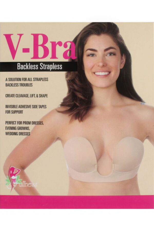Backless Strapless Silicone Bra - Nude Adhesive Cups