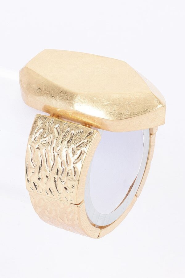 Alloy Casting Stretch Bracelet - Geometric Gold