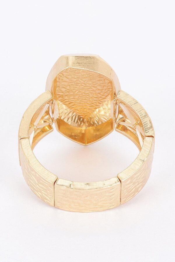Alloy Casting Stretch Bracelet - Geometric Gold