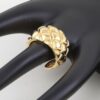 Diamond Quilt Wrap Ring - Gold Quilted Band