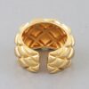 Diamond Quilt Wrap Ring - Gold Quilted Band