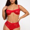 Lacey Lace Balconette Lingerie Set - High-Waist