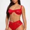 Lacey Lace Balconette Lingerie Set - High-Waist