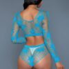 Two-Piece Floral Lingerie Set - Crop Top & Cheeky Panty