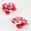 Twin Rose Earrings - Layered Red-Pink Gloss