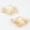 Triple Flower Hoop Earrings - Layered Wirework Detail