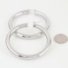 Oversized Hoop Earrings - Thick Polished Hoops