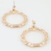 Bamboo-Textured Polished Hoop Earrings