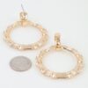 Bamboo-Textured Polished Hoop Earrings