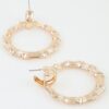 Bamboo-Textured Polished Hoop Earrings