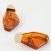 Ripple Geometric Stone Earrings with Matte Metal Top