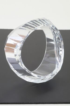 Transparent Crystal Cut Bracelet - Faceted Clear