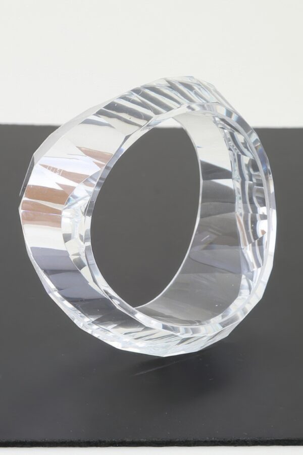 Transparent Crystal Cut Bracelet - Faceted Clear