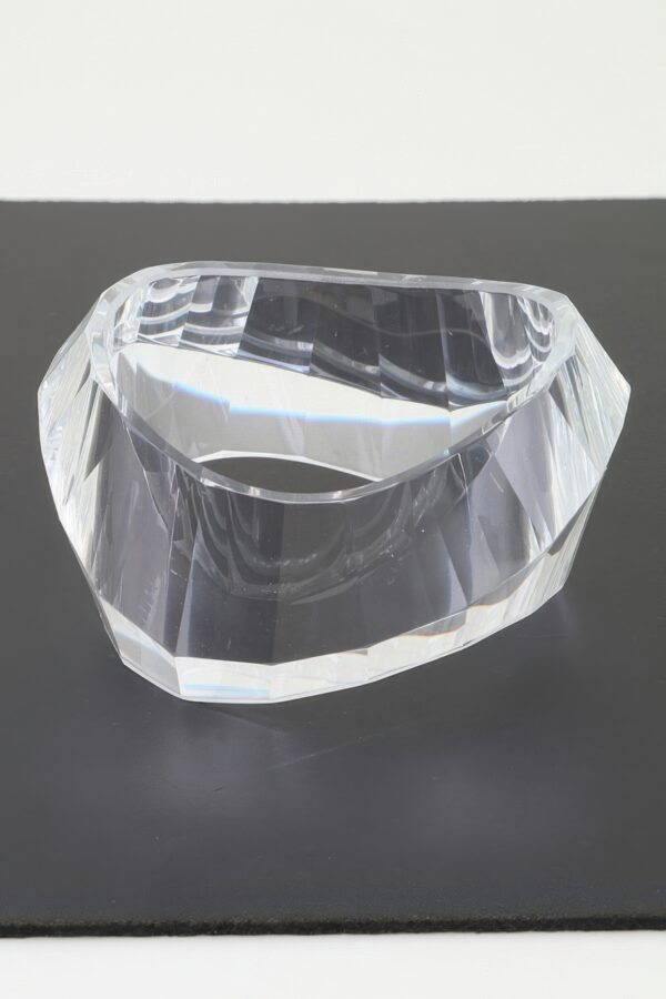 Transparent Crystal Cut Bracelet - Faceted Clear