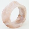 Asymmetrical Wide Resin Bangle - Curved Retro Silhouette
