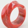 Asymmetrical Wide Resin Bangle - Curved Retro Silhouette