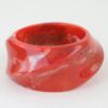 Asymmetrical Wide Resin Bangle - Curved Retro Silhouette