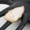Matte Marble Stone Statement Ring - Organic Shape