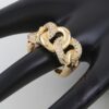 Bejeweled Curb Chain Ring - Polished Pave Links
