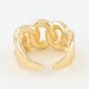 Bejeweled Curb Chain Ring - Polished Pave Links