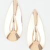 Double-Layer Polished Teardrop Earrings