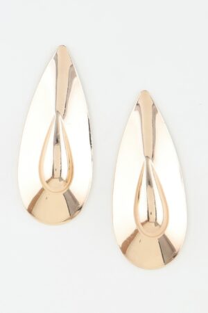 Double-Layer Polished Teardrop Earrings