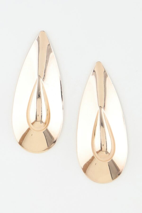 Double-Layer Polished Teardrop Earrings