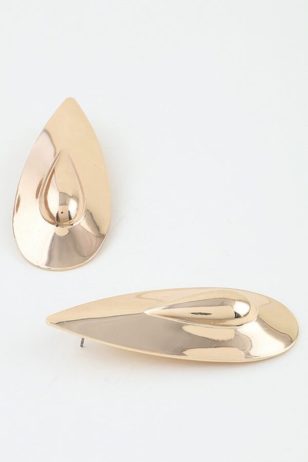 Double-Layer Polished Teardrop Earrings