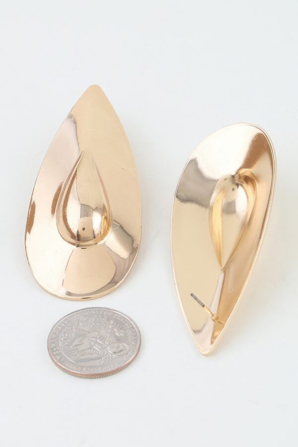 Double-Layer Polished Teardrop Earrings