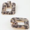 Pave Square Open-Frame Geometric Earrings