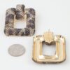 Pave Square Open-Frame Geometric Earrings