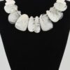 Marble Ripple Statement Necklace - Cascading Fan Pendant