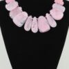 Marble Ripple Statement Necklace - Cascading Fan Pendant