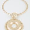 Layered Disc Choker Necklace - Modern Geometric Pendant