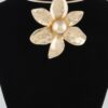 Hammered Flower Choker - Textured Five-Petal Pendant