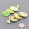 Fan-Shaped Faux Straw Earrings - Layered Texture