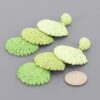 Fan-Shaped Faux Straw Earrings - Layered Texture
