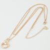 Double-Chain Equestrian Drop Beaded Necklace