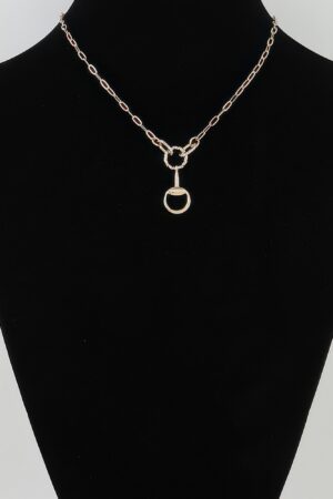 Twisted Loop Equestrian Chain Necklace - Polished