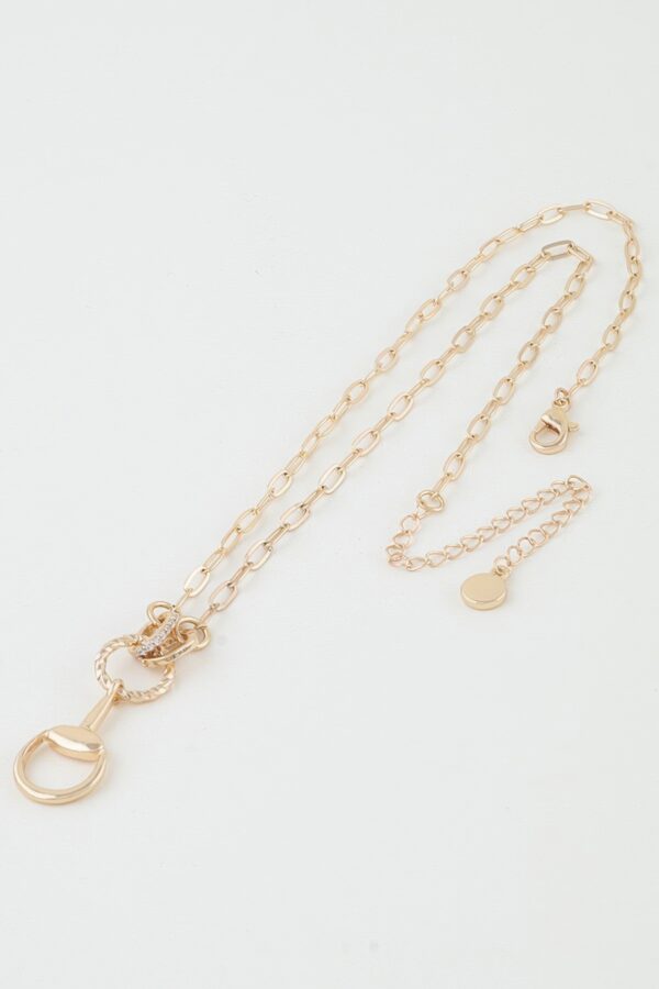 Twisted Loop Equestrian Chain Necklace - Polished
