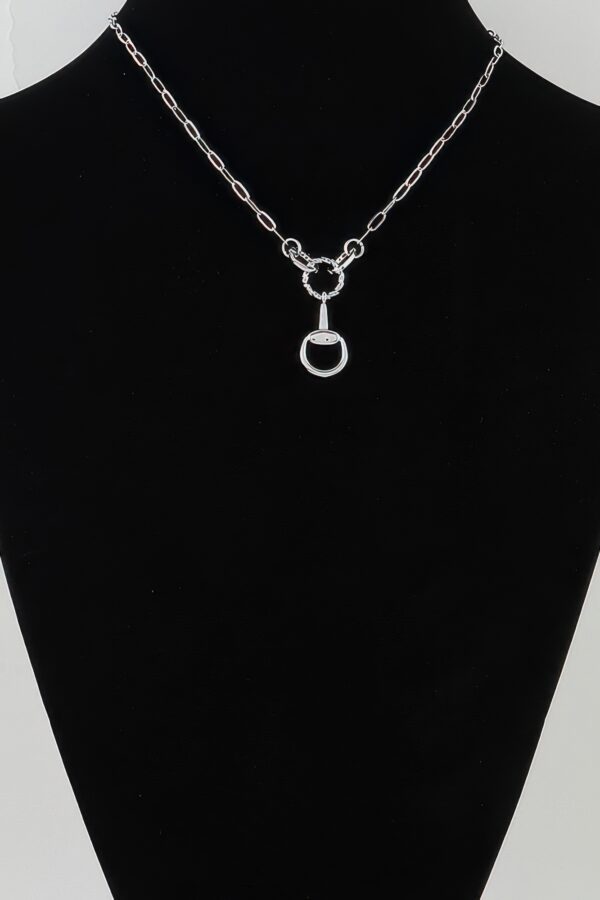 Twisted Loop Equestrian Chain Necklace - Polished