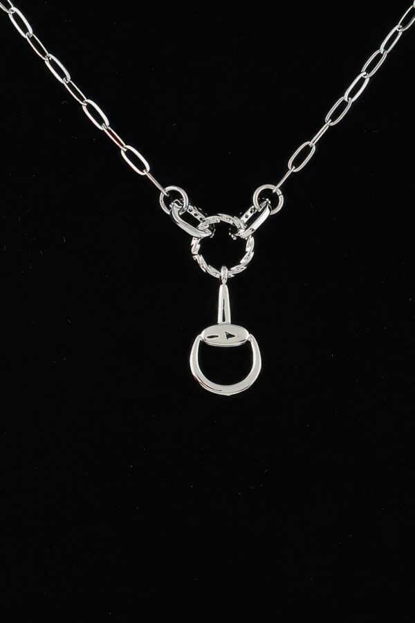 Twisted Loop Equestrian Chain Necklace - Polished