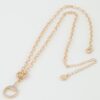 Equestrian Drop Chain Necklace with Sparkling Accents