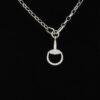 Equestrian Drop Chain Necklace with Sparkling Accents