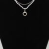 Equestrian Drop Layered Beaded Necklace - 16"