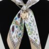 Heart Chain Necklace with Double-Wrap Scarf