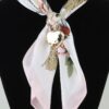 Heart Chain Necklace with Double-Wrap Scarf